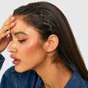 AWAYTR Plastic Matte Zig Zag Headbands for Women, Non Slip with Teeth, 8 Pack (Leopard print, One size)