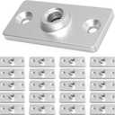 20 Pcs Ceiling Flange Hangers for 1/2 in. Threaded Rod DIY Plumbing, Industrial Decor Project, Galvanised Ceiling Flange Hanger Plate