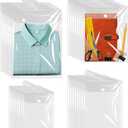 Hanging Storage Bags 32 Pack Clear Large Hook Plastic Bags 4 Size Hanging Organizer Reusable Bag Hook Holder for Classroom Organization Library Home Pharmacy Use Headphone Clothing Closet