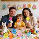 8 Pack Easter Party Favors Supplies - Lollipop Shaped Slime with Cards, Accessories -Soft Butter Slime Easter Basket Stuffers for Boys Girls