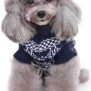 Warm Dog Sweater Knitted Turtleneck for Small Dogs Christmas Outfit Pet Winter Clothes  (Blue, XS) 