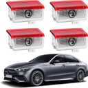 Blshwez Car Door Lights Logo Projector - 4K HD Puddle Lights for Cars, No Fade Welcome Lights, Compatible with A B C E M GL GLA GLC GLE GLS Class Accessories (4 Pack)