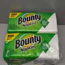 Bounty Paper Napkins, White or Printed, 200 Count, Pack of 2