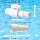 JellyArch 4 Pcs 2 Way Ball Valve Compatible with Hayward SP0729 and Replacement Universal Combo Hose Adapter Compatible with Hayward SPX1091Z7 or SPX1091Z4 for Ground Pool Pump Skimmer