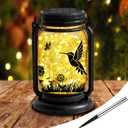 Hummingbird Solar Lanterns 3-in-1 Outdoor Waterproof - Birthday Gifts for Women Mom Christmas, Mason Jar Hanging Lanterns with Stake, Garden Decor Lights for Patio Yard Porch Lawn Balcony Decorations