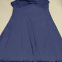 ForeFair Women's Sexy Off Shoulder Bodycon Mini Dresses Sleeveless Ruffle Hem Party Club Short Dress (Blue, S)