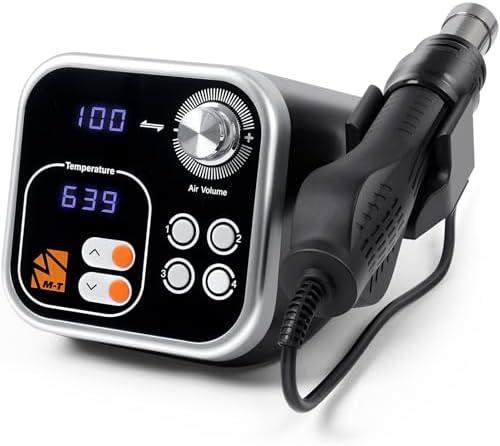 M-T Digital Hot Air Rework Station 700W, 4 Preset Temperatures, Smart Sleep Mode, Dual LED Display, °F/°C Conversion, Digital Temp Correction, SMD Heat Station