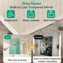 TokeShimi 24x36 Beveled Wall Mirror Decorative, Bathroom Vanity Mirrored with 1" Beveled Edge, Shatterproof Modern Frameless Mirror Bathroom Rectangle for Living Room, Entryway, Restroom