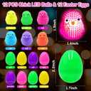 12 Pack Easter Eggs Filled Chick LED Puffer Balls,LED Light Up Toys Stuffers Stress Relief LED Ball for Kids Easter Egg Hunt Filling Treats Easter Basket Stuffers Easter Party Favor