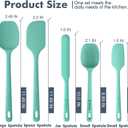 ChefAide 5 Pieces Silicone Spatula Set, Food Grade Rubber Spatula, Upgrade Strong Handle with Ergonomic Grip, Heat Resistant Up to 600F for Nonstick Cookware, Cooking