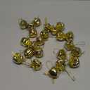 Newcotte 24 Pcs Christmas Gold Jingle Bells Ornaments Small Metal Gold Bells Xmas Brass Bell for Crafts with Hanging Rope for DIY Christmas Tree Wreath Holiday Decoration(1.18 Inch)