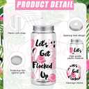 24 Pcs Flamingo Plastic Cups with Lids and Straws Flamingo Party Favors Bachelorette Cups 13.5oz Reusable Drinking Tumblers Bulk for Juice Water Coffee Tea Hawaiian Summer Beach Pool Birthday Party