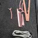 Pink Mini Travel Curling Iron Set, 1 Inch Dual Purpose Curling Wand, 2-in-1 USB Hair Straightener Cordless Portable Ceramic Mini Hair Curler for Women Short Hair