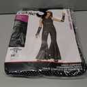 Rubies Disco Jumpsuit Costume for Kids, Girl's Medium (Black)