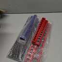 Magnetic Socket Organizer,6-Pack SAE & Metric 1/2,3/8,1/4 Inch Drive Sockets Holder,Holds 141 Standard/Deep Sockets,Blue and Red Magnetic Socket Tray(Sockets Not Included)