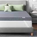Firm Mattress Topper Twin, 4 Inch Charcoal-Infused Extra Firm Memory Foam Bed Topper for Back Pain Relief and Spinal Alignment, Dual-Sided Firmness, CertiPUR-US Certified, Removable Cover (Size Twin 38x74in.)