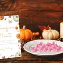 Little Pumpkin Baby Shower Table Decorations, Pacifier Hunt Baby Shower Game with 50 Mini Plastic Pacifiers, 5.6x 7.8" Wooden Game Sign for Pumpkin Gender Reveal Decorations Activities for Guests