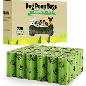 Dog Poop Bag(720 Count), Leak Proof Dog Bags for Poop Refills Rolls - Extra Strong Doggie Poop Bags Scented - 9X13 Inches with a dispenser Pet Waste Bags