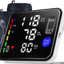 Blood Pressure Monitor Upper Arm Blood Pressure Monitors for Home Use with 9"-17" and 15"-21.6" Bp Cuff, Large Screen Rechargeable Bp Machine, 2x120 Memory, Voice Broadcast, Built-in Lithium Battery