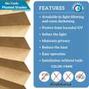 BlindsAvenue Cordless Pleated Window Shades, Easy Install, No Drill No Tools, Fawn, Light Filtering Blinds, Size 30" W x 64" H