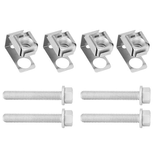 4 Sets Exhaust Manifold Flange Bolts & Nuts 03442 Hardware Kit Compatible with Jeep Wrangler, Dodge Durango Dakota, Ram 1500, Replace# 55366000AA 6036717AA