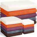 Mixweer 20 Pcs Bath Towel and Washcloths Set for Bathroom Includes 5 Bath Towels 5 Hand Towels 10 Washcloths, Soft Coral Velvet Absorbent Quick Dry for Sports Shower Hotel Spa(Classic Color)
