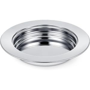Zhehao 1 Pcs Communion Plates for Church Communion Bread Tray Plate Church Supplies Set Polished Stainless Steel Tray (Silver)
