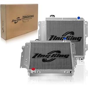 CC2101 3-Row Aluminum Radiator Compatible with Jeep Wrangler 87-06 /TJ 2.4L 2.5L/L4 4.0L/L6, All Aluminum Radiator
