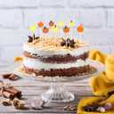 2 x 100Pcs Fall Pumpkins Cocktail Picks 4.7 Inch, Pumpkins Fancy Toothpicks Bamboo Appetizer Toothpicks Fruit Skewers for Food Sandwich Drinks Autumn Theme Thanksgiving Day Party Decorations