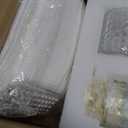 XLHOMO Bathroom Sets with Shower Curtain and Rugs and Accessories, Glass Bathroom Accessories Set Clear Bathroom Set Bathroom Sets, White Bath Mat and Diamond Soap Dispenser for Bathroom Decor