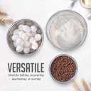 OVENTE Mixing Bowl Set with Lids, 3-Piece Stainless Steel Nesting Bowls for Easy Food Storage, Stackable Design, Kitchen Essential for Baking, Cooking and Prepping, Size 5, 3.5, 1.5QT, Silver BM46333S