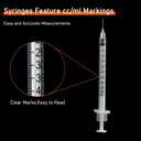 U-100 Syringe with Needle, 30G 1/2cc 5/16 Inch (8mm) Syringe, Individually Wrapped, Pack of 100