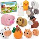 V-Opitos 10 Pack Farm Animal Matching Toys, Montessori Gifts for 1-3 Year Old Toddlers