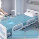 Waterproof Hospital Bed Sheet Mattress Cover Protector Hospital Grade Incontinence Protection, Soft Breathable Fabric for Elderly, Adults Machine Washable (2, Light Blue, 36 * 80inch)