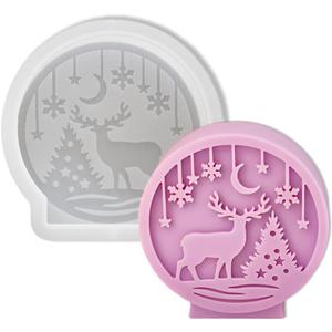 Tone Fun Elk Deer Shape Candle Silicone Molds for Making Candle, Resin, Aromatherapy Candles, Handmade Wax Soap, Home Decor, Craft