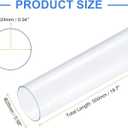 uxcell 10 Pcs Clear Plastic Rigid Tubing 24mm ID x 25mm OD, 0.5 Meters L