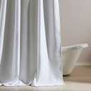 SLEEP ZONE Shower Curtain Liner, Waffle Shower Curtains for Bathroom, Heavy Duty Thick Fabric Shower Curtains - 285GSM Luxury Weighted Polyester Bath Curtain, 72" 72" (Pure White)