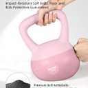 Soft Kettlebell, Safe Strength Training Kettle bell, Cushioned Impact-Resistant Base and Anti-Slip Grip Weight, Kettlebells Set for Home Workouts and Men/Women/ Beginners, With Non-slip Gloves (Pink, 20 LB)