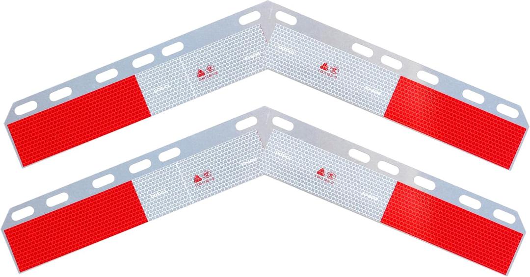 Aluminum Angled Mud Flap Strip Conspicuity Reflector Top Flap Plates