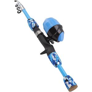 Kids Fishing Rod Set Multipurpose Retractable Kids Fishing Rod Reel Combo for 3 To 15 Years Old Boys Girls Blue 4.9 Feet 