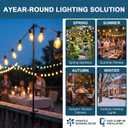 4 Pack 55 Inch Integrated String Lights Pole Bracket