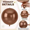 Jenaai 60 Set Round Foil Balloons Bulk 22 Inch 4d Metallic Giant Balloons Set with Satin Bows Ribbon for Ceiling Ornaments Birthday Wedding Party Decoration(Warm Colors)
