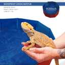 Bearded Dragon Foldable Bath Pool with Bath Brush, Bathrobe, Towel, Spray Pot and Tweezer, for Puppy Small Dogs Cats (Red, 20 x 3.6 inch)