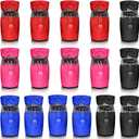 Weewooday 4 Sets Waterproof Dog Shoes Adjustable Drawstring Rain Snow Dog Booties Anti-Slip Paw Protector Soft Soled Pet Puppy Sock Shoes(S: 1.37 x 1.17in (LW))