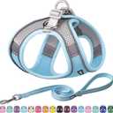 AIITLE Comfortable Dog Harness and Leash Set for Walking - Summer Step in Vest Harness,Reflective Bands, Adjustable No Pull Puppy Essentials, for Small Dogs and House Cats Blue XS (XS(Chest: 11.5 - 13.5"))