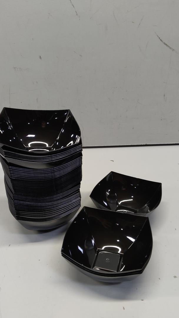 Maryland Elegant Black Presentation Bowl - 20 oz. - Versatile & Elegant Design - Perfect for Entertaining & Showcasing Your Culinary Masterpiece, Plastic, 1 pc, Black (Pack of 48)