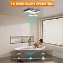 4-in-1 Bathroom Exhaust Fan with Light and Heater, 190 CFM Powerful Ventilation, 1800W Pro-Grade Fast Heating, 1.0 Sone Ultra-Quiet, Remote Control Ceiling Bath Fan with RGB Ambient Light