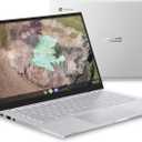 ASUS Chromebook C425 Clamshell Laptop, 14" FHD 4-Way NanoEdge, Intel Core m3-8100Y Processor, 4GB RAM, 128GB eMMC Storage, Backlit KB, Silver, Chrome OS, C425TA-AS348F