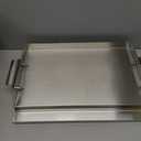 Stainless Steel Griddle (17" x 12") for BBQ Charcoal/GasGrills Fry Flat Top Plate Even Heating for Indoor/Outdoor Cooking, Camping, Tailgating, and Parties