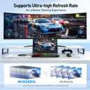 Cable Matters 48Gbps Unidirectional USB C to HDMI 2.1 Cable - 6ft, Support 4K 240Hz and 8K 60Hz HDR - Thunderbolt 3, Thunderbolt 4, USB4 Compatible with iPhone 16/15, Max 4K@60Hz on Any MacBook